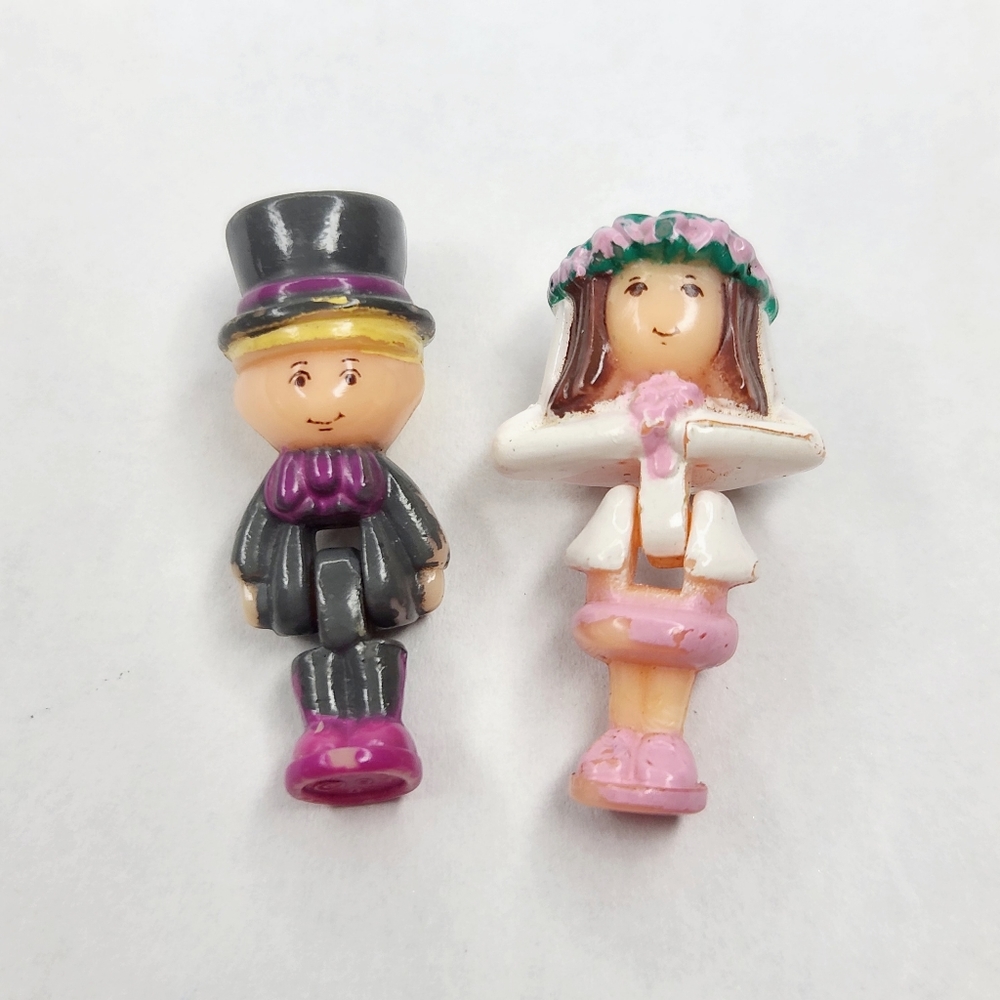 1993 Polly Pocket Wedding Chapel Figures Vintage Bluebird